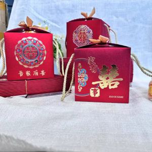 กล่องจีน สีแดง กล่องใส่ส้ม ขนาด 12*12*12 ซม. งานแต่ง ตรุษจีน (สินค้าพร้อมส่ง)