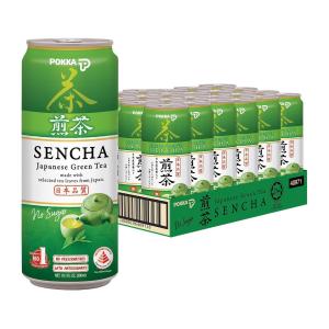 Pokka Sencha Japanese Green Tea No Sugar (24 x 300ML) - Case