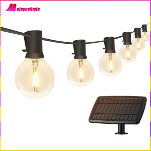 【NEW】 Energy Saving Solar G40 String Lights Waterproof Shatterproof Bulbs for Outdoor Use