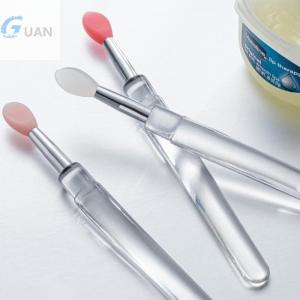 [COD] GUAN แปรงซิลิโคนลิปพร้อมฝาปิดอเนกประสงค์แบบพกพา1ชิ้นลิปบาล์มแบบนุ่มลิปกลอสอายแชโดว์ลิปกลอสแปรงแต่งหน้า