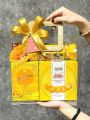 Túi PVC trong suốt dày tay cầm da làm túi xách/ quà tặng size lớn 25*15*28cm. 