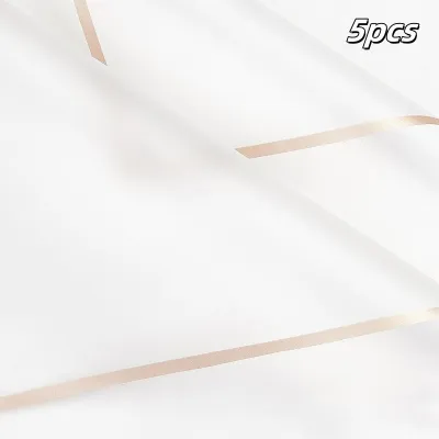 5/20Pcs Flower Wrapping Paper Gift Paper Transparent Border Flower Wrapping Paper Waterproof Bouquet