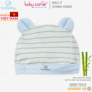 Mũ Tai Gấu Kẻ BU Baby - Bambus BA059 Cho Bé Sơ Sinh