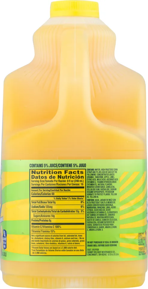 Sunny D Orange Pineapple Juice, Gallon 100% Vitamin C Lazada PH