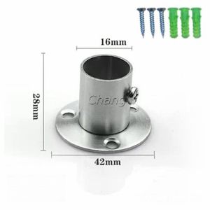 Chang ตัวรับราว บล๊อครับราว แป้นยึดราว สแตนเลส กลม 16มม 19มม 22มม 25มม 32 มม สำหรับตู้เสื้อผ้า ราวผ้าม่าน Closet Rod Brackets