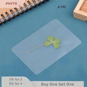 PHYTR HOT 1 5 10Pcs Lucky Clover Postcards Natural Grass Transparent Wishing Cards For Bookmarks