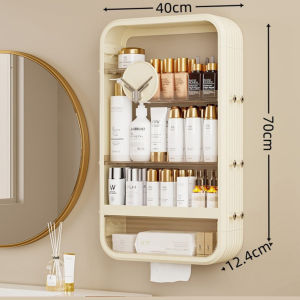 Multi-Layer Wall Cabinet Cosmetic Skincare Organizer Bathroom&Kitchen Toilet Storage Kabinet 收纳柜