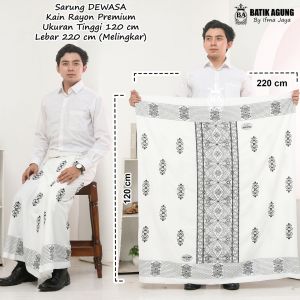 Sarung Dewasa Rayon/Goyor Premium | Seragam Putihan | Terlaris