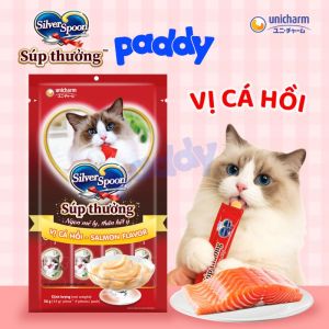 Súp Thưởng Cho Mèo Silver Spoon 100% Từ Thịt Cá Thật 56g