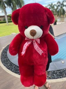 ตุ๊กตาหมีขนปุย รุ่นโบว์ซ้อน ไซส์จัมโบ้ 40 นิ้ว ขนนุ่มพรีเมี่ยมไม่หลุดง่าย ใช้ใยสังเคราะห์เกรดA สินค้าเกรดโรงงาน พร้อมส่งมีปลายทาง