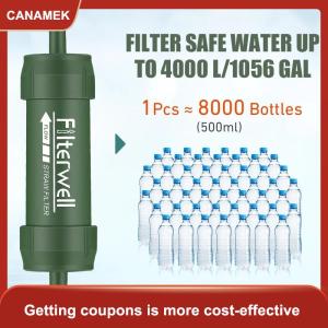 【CANAMEK 】 Outdoor Mini Water Filter Straw Camping Purification for Survival or Emergency Supplies Portable Water Purifier Camping Hiking
