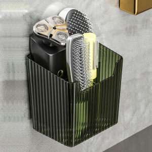 Hộp đựng đồ nhà tắm nhà bếp đa năng tiện ích nhựa Pet trong suốt sang trọng kèm miếng dán tường