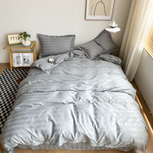 (Hàng nhập khẩu) Bộ chăn ga gối chất liệu cotton 3F mềm mịn chuyên dùng cho khách sạn độ bền cao