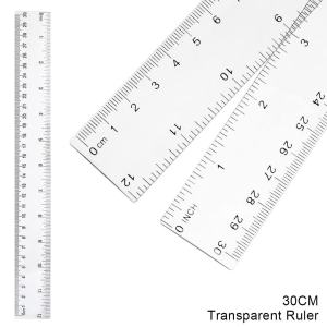 BINLU 30cm Transparent Plastic Ruler 12 Inch Clear View Measuring Tool for Students School Supplies Office Supplies High Quality Thick Plastic Ruler for Drawing Math Class Arts and Crafts Essentials Matibay On Hand Stock Manila