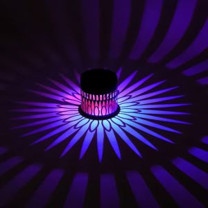 BHYJGD Mạn đà la hoa hướng dương Đèn tường năng lượng trời Đèn LED Chống thấm nước Đèn gắn tường hàng rào loại Đèn trang trí sân vườn Đêm ngoài trời