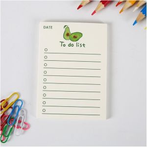 100 SHEETS/2 books to do list Memo Pad Cute Stationery Notes Portable Notepad Office Supply Fruit Notebook