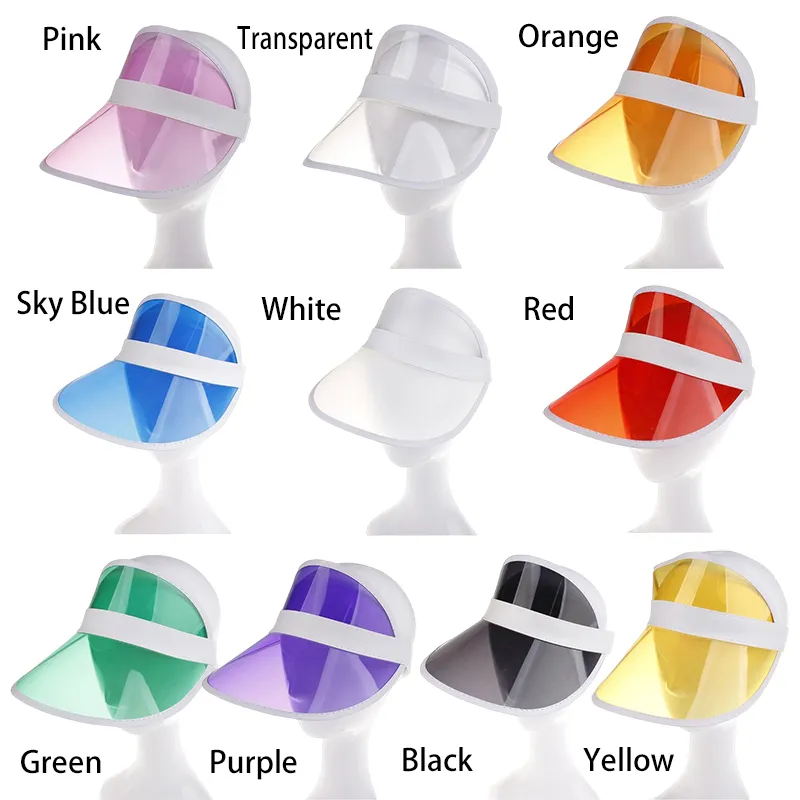 Anti-UV Sunshade Hat Bicycle Sun Hat PVC Empty Top Transparent