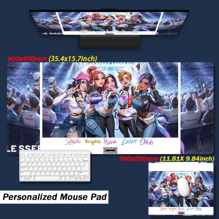 Girl Group LE SSERAFIM x OVERWATCH 2 Mouse pad | Extended Gaming ...