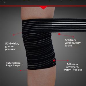 JJT 5cm Wide Multi-Use Self-Adhesive Elastic Bandage for Knee Wrist Ankle Support - Strong Compression Reusable Durable Material