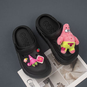 Large SpongeBob Patrick Star Plush Doll Toy Crocs Jibbitz Charms Hole Shoes Accessories Shoes Button Clogs Decoration for Crocs