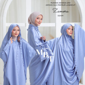 MUKENA DEWASA POLOS 2IN1 SILK PREMIUM LASERCUT ZAMORA