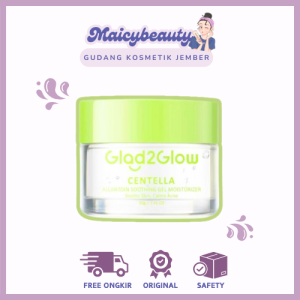 Glad2Glow Centella Soothing Moisturizer Gel Cica Pelembab Wajah 55g/30g Oil-Control Hydrating Moisturizer Jerawat Control Cream