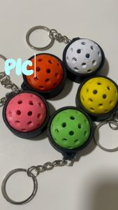 PixelBlock3D Pickleball Pocket Ball Fidget Clicker Keychain Key Chain Anxiety Clicky