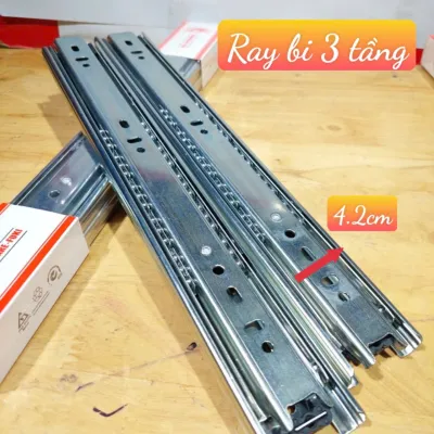 Bộ 2 Thanh ray trượt ngăn kéo tủ cho thợ làm tủ ray bi 3 tầng chắc chắn bản 4.2cm đủ size 30-35-40-45-50cm ray cửa tủ tủ hộc kéo đóng tủ hoặc mua về thay các ray cũ- Cửa hàng Nam
