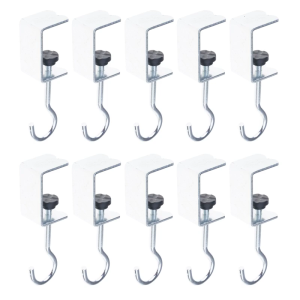 360 Degree Iron Swivels Hook Under Desk Space Saving Organizers Rotatable Designs Hangs Bags Towels Keys 5/10pcs