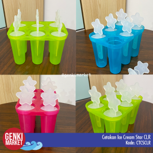 Cetakan Ice Cream Star CLR Genki Market