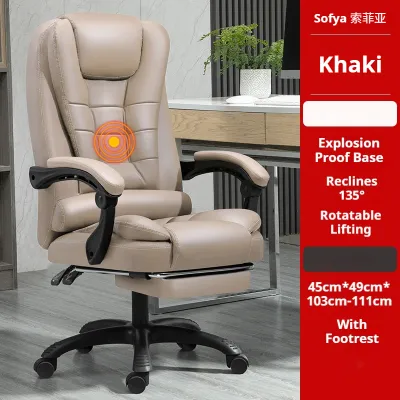 Sofya Boss Chair Office With Footrest Sponge Soft Cushion Massage Chair Adjustable Chair Ergonomic Computer Gaming Chair 可按摩老板椅