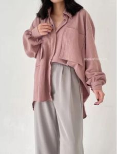 Niki Shirt 2001 - Kemeja Oversize linen 2 Pocket - Kemeja Linen Crinkle - Crinkle Linen Shirt - Kemeja lengan panjang