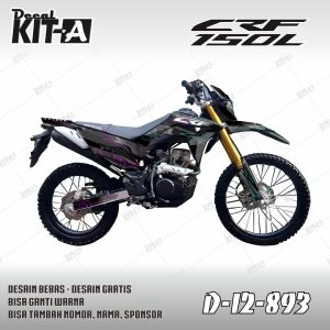 Decal Honda Crf 150L Road Race Ungu Hitam Stiker Striping Fullbody i2-260 i2-885 i2-893 I2-980