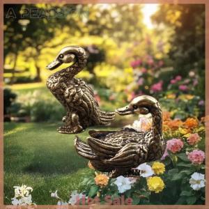 [A Peassion]💖[HOT SALE]🎈🎈 Vintage Howling Duck Ornament Solid Copper Figurines Feng Shui Collection Statue Desktop Tea Pet Home Decor