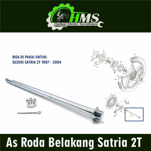 As Roda Belakang Satria 2T - As Tromol Fork Forek Belakang + Mur Suzuki Satria 2 Tak Hiu Lumba