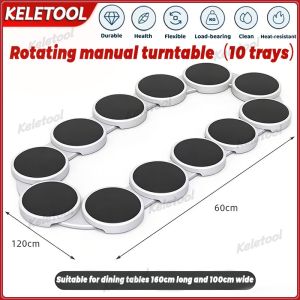 360 Rotating Tray Easy to Clean Creative Lazy Susans Organizer for Oblong Tables Gatherings Weddings