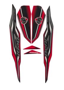 STICKER STRIPING MOTOR BEAT CBS ISS 2019 MERAH HITAM