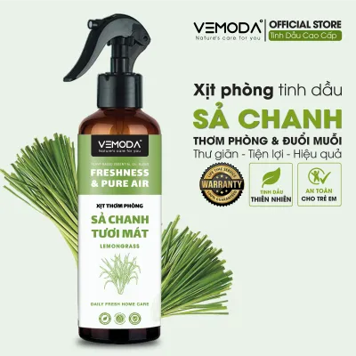 Xịt thơm phòng tinh dầu Sả chanh Vemoda 260ml