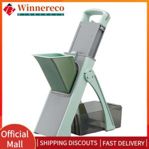 【winnereco】Wipe Silk Tool 304 Stainless Steel Lemon Slicing Tool Adjustable Salad Chopper for Potato Carrot Tomato Cucumber