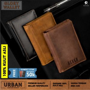 Dompet Pria REVEN GLORY WALLET Kulit Sapi 100% Cowok Lipat Dua Distro Import Keren Murah Terbaru