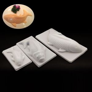 YTRYTWE 3D Creative Handmake Sugarcraft PP Material Carp Shape Jelly Mould Fish Mold Baking Tool Pudding DIY