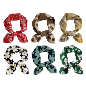 Khăn vải lanh và cotton Khăn quàng cổ nhỏ cho nữ Khăn Quàng vuông thoáng khí nhẹ Khăn trùm đầu quà tặng khăn choàng đầu thanh lịch