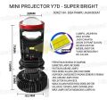2PCS Led H4 Y7D Mini Projector - Mini Projie H4 Y7 Super Terang 200W LED Lens Original Sangat Terang. 