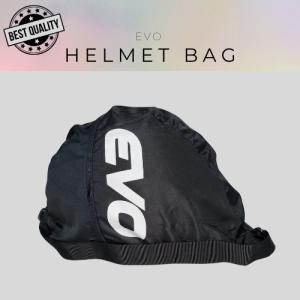 EVO | PLAIN BLACK HELMET BAG WITH STRAPS (FOR FULL-FACED HELMETS)