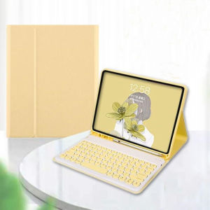 Cho iPad Air 4 Air 5 Air 6 Air 7 không khí 4 không khí 5 không khí 6 không khí 7 11 inch Vòng Keycaps Bàn phím bluetooth với chống sốc đứng trường hợp civer được xây dựng trong khe Cắm Bút Chì Chủ