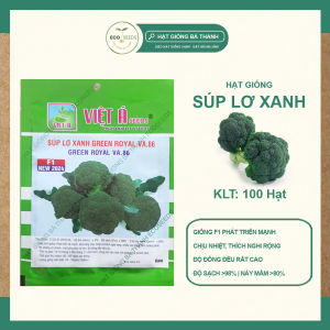 [EcoSeeds] Combo 2 Gói Hạt Giống Súp Lơ Xanh Việt Á - Giống F1 Phát Triển Mạnh - Gói 100 Hạt