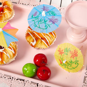Ginca 20-50pcs Multi Coloured Paper Cocktail Umbrellas Mini Party Drink Accessories
