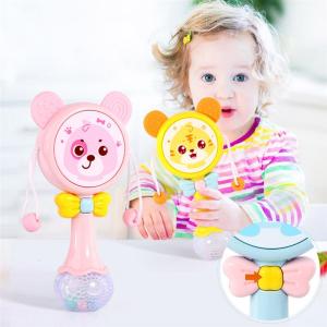 Krincingan Kerincingan Bayi: Tongkat Genggam Ajaib Rattle Stick Mainan Bayi + Led + Music Rattle Drum / Teether Bayi