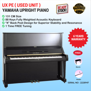 YAMAHA MUSIC ORIGINAL QUALITY UX PE UPRIGHT ACOUSTIC PIANO SECOND HAND ( USED UNIT ) HOME DECO PLAY