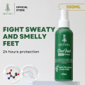 DEOFOOT DEODORANT SPRAY 100ML Greenika Deo Foot Foot Spray Scented Anti Odor Foot Spray Antiperspirant Anti Sweat Anti Foot Odor Spray Foot Spray Sweat Foot Odor Athletes Foot Odor Fights Bacteria Smelly Feet Anti Sweat Foot Perfume. 